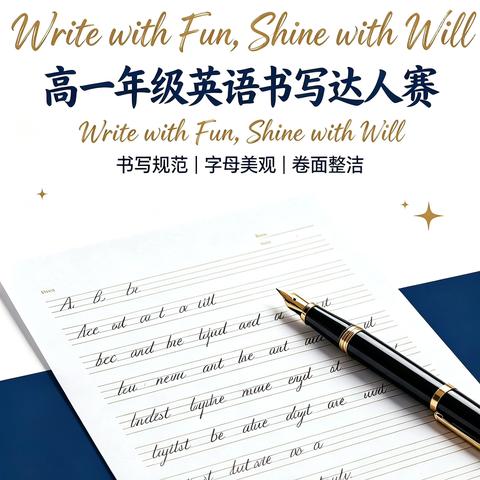 “Write with Fun , Shine with Will”—— 儋州市第三中学高一年级英语书写达人比赛纪实