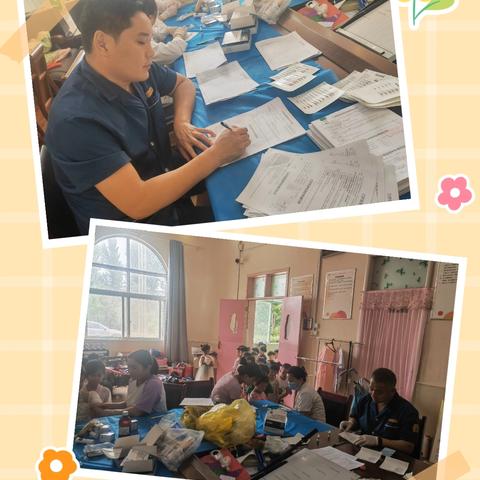 祥符区大梦想幼儿园联合西姜寨卫生院为孩子们免费筛查乙肝。