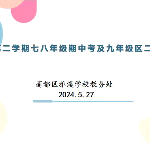 表彰树榜样 振奋再前行——莲都区雅溪学校召开七八年级期中考及九年级区二模表彰大会