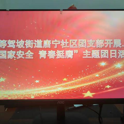 【红色等驾坡】等驾坡街道唐宁社区团支部开展“国家安全 青春挺膺”主题团日活动
