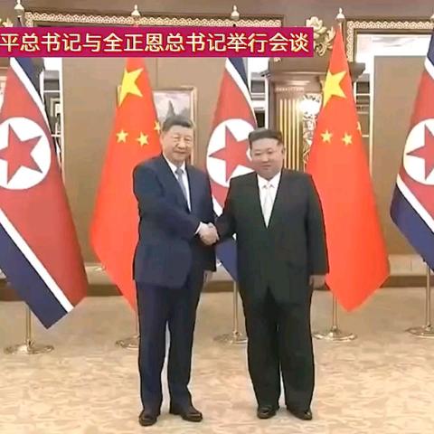 《6月8日下午习近平总书记与金正恩总书记举行会谈》
