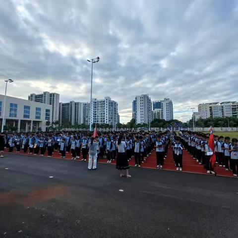 蓄势待发铸辉煌，生地会战攀高峰——洋浦二中初二年级生地会考考前动员大会