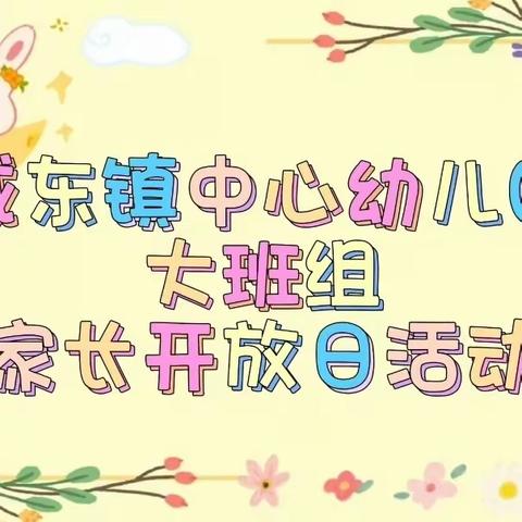 “伴”日相约，“幼”见成长——城东镇中心幼儿园大班组家长半日开放活动