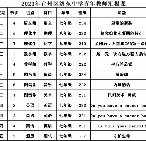 教育事业注活力，青年教师展风采——宜州区洛东中学2023年青年教师汇报课展示活动