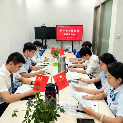 长丰支行团支部召开专题学习会