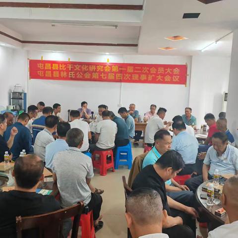 屯昌县比干文化研究会第一届二次会员大会暨屯昌县林氏公会第七届四次理事扩大会议
