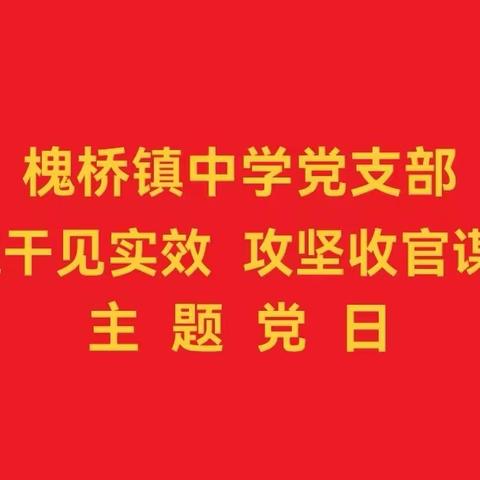 槐桥镇中学开展“以学促干见实效 攻坚收官谋新篇”主题党日活动