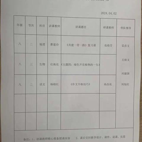 春风作伴启新篇　教学共研悦时光——武家庄学校与府南学校初中部教共体活动