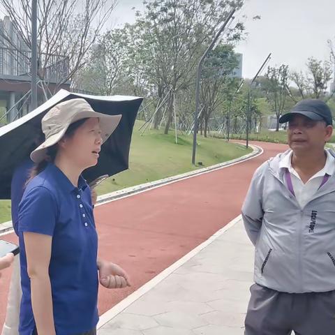 市公园管理中心副主任欧阳底梅带队调研粤港澳大湾区花展撤展进度