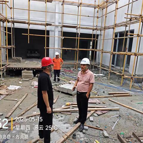 白沙县住建局开展建筑工地动火作业暨保温材料检查、高处作业
