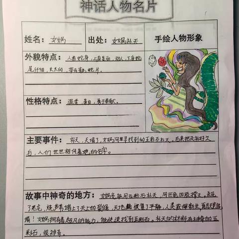 10.28神话人物名片展示
