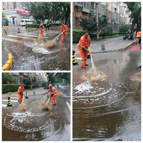 加强雨后推水作业