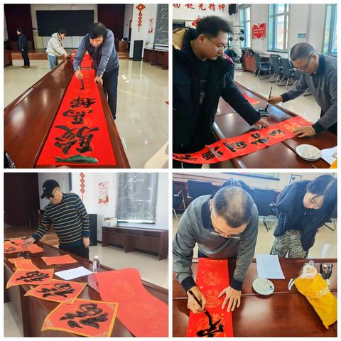 “迎新春送福联 情暖社区邻里间”—丰泽社区春节送对联活动