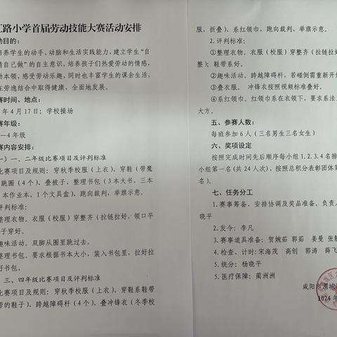 “劳”有所获 “动”出精彩—文汇路小学落实“三项常规”之首届劳动技能大赛