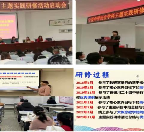 “宁夏中学历史学科主题实践研修活动” 《基于课堂教学培养学生家国情怀素养的策略研修》                    ——宁夏六盘山高级中学主题实践研修活动 经验分享与总结记述