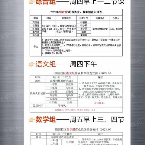 【改进作风 提升质效】“抓常规，促教学” ——臻园校区数学组九月份教学常规检查