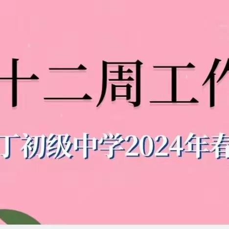 定安县居丁初级中学2024年春季学期第十二周工作简报