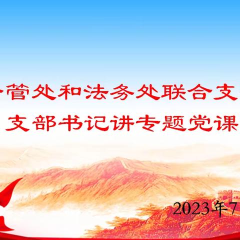 把忠诚镌刻在岗位上——企管处和法务处联合党支部支部书记讲党课