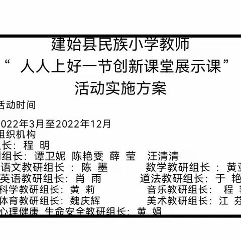 共创新课堂，研磨促成长——记县民小创新课堂