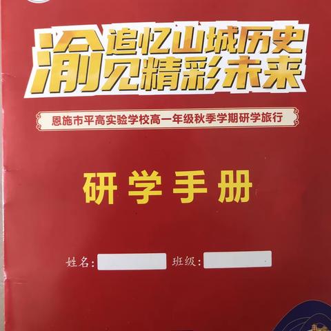 恩施市平高实验学校高一重庆研学旅行             追忆山城历史 渝见精彩未来