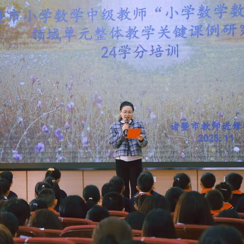 整体教学同探讨 实践培训共提升——记诸暨市小学数学“数与代数”领域单元整体教学关键课例研究24学分培训