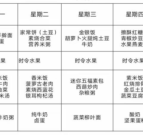 蔚县第二幼儿园 一周食谱 【5月27日-5月31日】