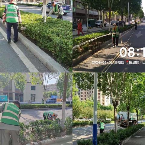 致敬“五一劳动节”，王舍人绿化所道路绿化在行动