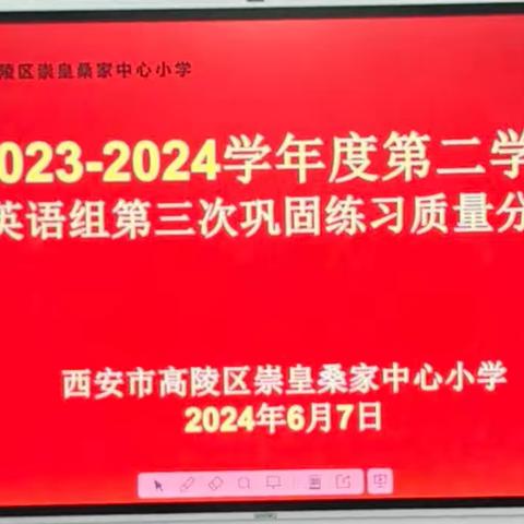 思行并进，聚势赋能——高陵区崇皇桑家中心小学英语质量分析研讨会纪实