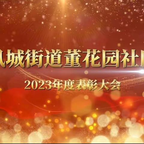 凤城街道董花园社区：董花园社区召开2023年度表彰大会