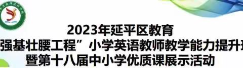 赋能筑梦踏歌行 且思且悟且成长——记2023年延平区教育“强基壮腰工程”小学英语教师教学能力提升培训活动