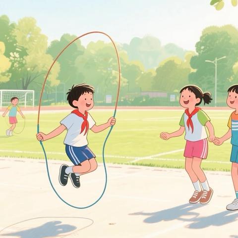 绳彩绽放•活力童年 ——工业路小学2025年6月18日一年级跳绳评比活动