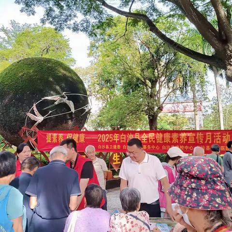 提素养，促健康——白沙县卫生健康委员会组织开展2025年全民健康素养宣传月活动