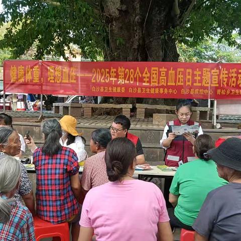 健康体重，理想血压——白沙县卫生健康委组织开展2025年全国高血压日主题宣传活动