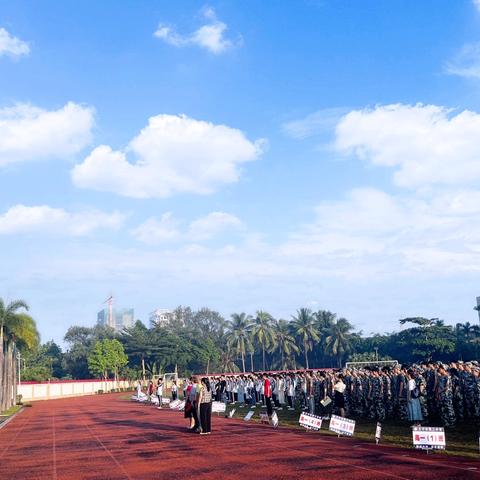 新学期，新起点——万宁市第三中学第一周升旗仪式