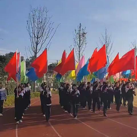 涟源长郡蓝田润和学校第一届体育运动会开幕式——初2302班