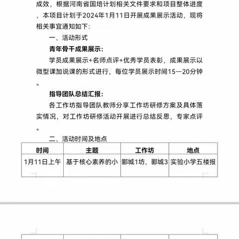 成果展示争芬芳，知新悟道求卓远——“国培计划（2023）”漯河市郾城区自主选学项目小学语文成果展示