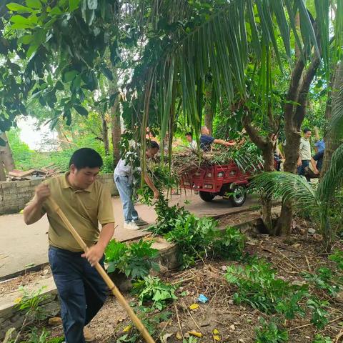 （10月11日）博后村开展周末大扫除