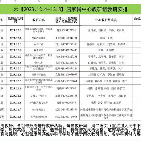 初冬暖意融，教研意正浓——屈家街中心学校系列教研活动（六）