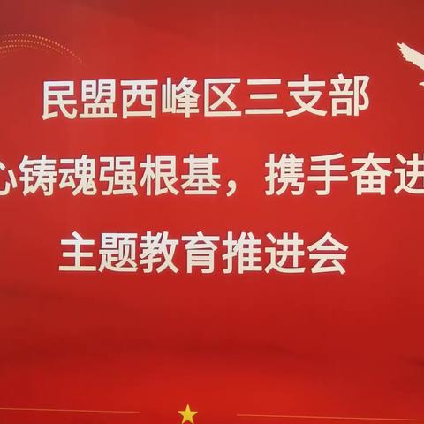 民盟西峰区三支部召开“凝心铸魂强根基、携手奋进新征程”主题教育推进会