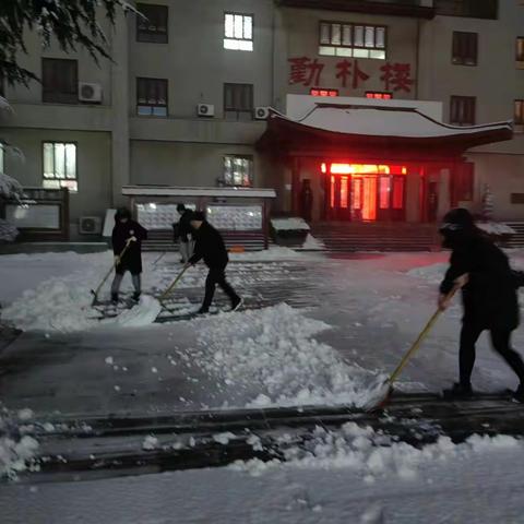 夜半雪落寂无声，晨起家委扫雪行——记青州一中最美家委会