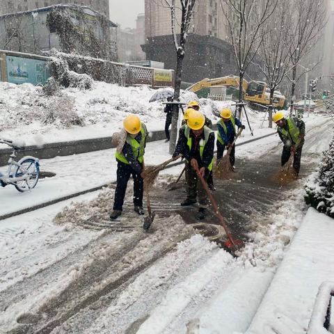 以雪为令  闻雪而动  区市政服务中心清雪为民在行动