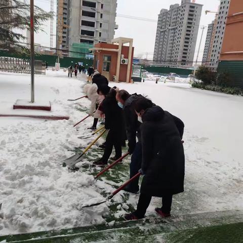 闻雪而动      清扫积雪暖人心