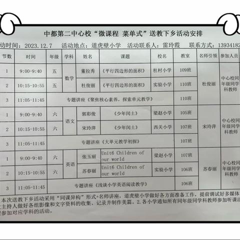 名师送教绽芳华 笃行致远共成长——道虎壁中心小学迎来“微课程 菜单式”送教下乡培训活动