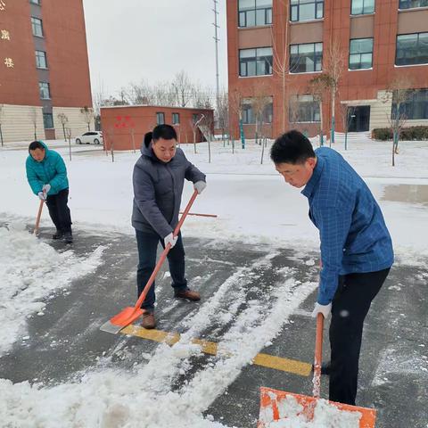 不经一番寒彻骨，怎得梅花扑鼻香--濮阳科技职业学院扫雪活动掠影