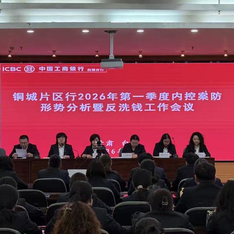 铜城片区行召开2026年一季度内控案防形势分析暨反洗钱工作会议