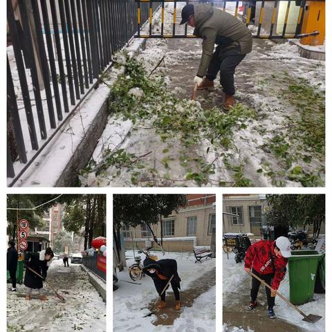 冬日铲雪   物业人在行动