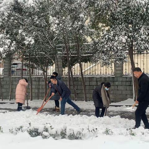 清冰雪排隐患，保障师生安全