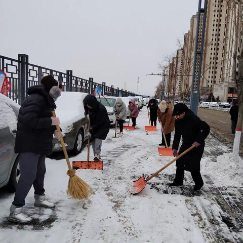 最美下雪天 最暖扫雪人——平城区妇幼健康服务中心扫雪纪实