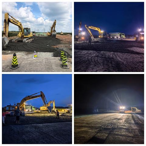 郾城区公路事业发展中心S222西环北延新建工程：昼夜攻坚筑通途