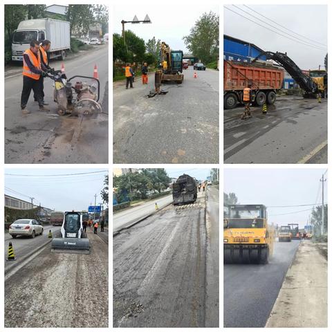 抢抓晴好窗口期 郾城区公路事业发展中心全力抢修雨损路面